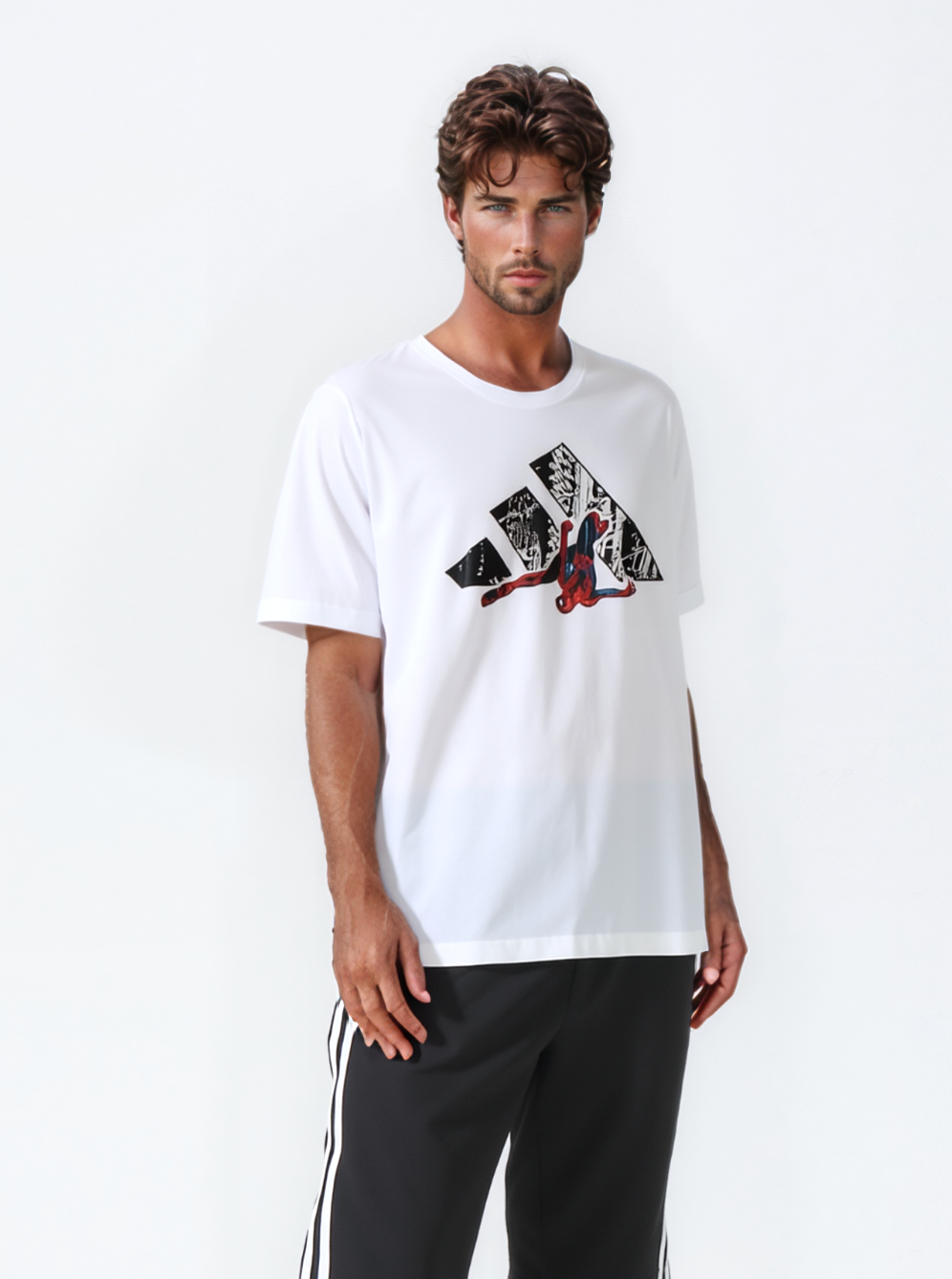 Adidas Herren Spiderman T-Shirt weiß Gr.2XL