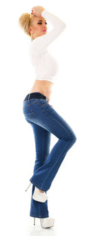 Zeige Bild REDSEVENTY WT366 Bootcut Jeans + Gürtel Gr. S 3