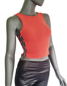 Zeige Bild Sexy Top Cropped Ringe rostorange Gr.34 3