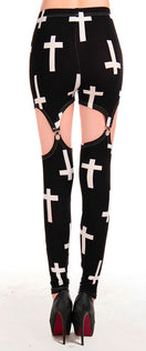 Zeige Bild Garter Leggings Gothic Punk Gr.34/36 2