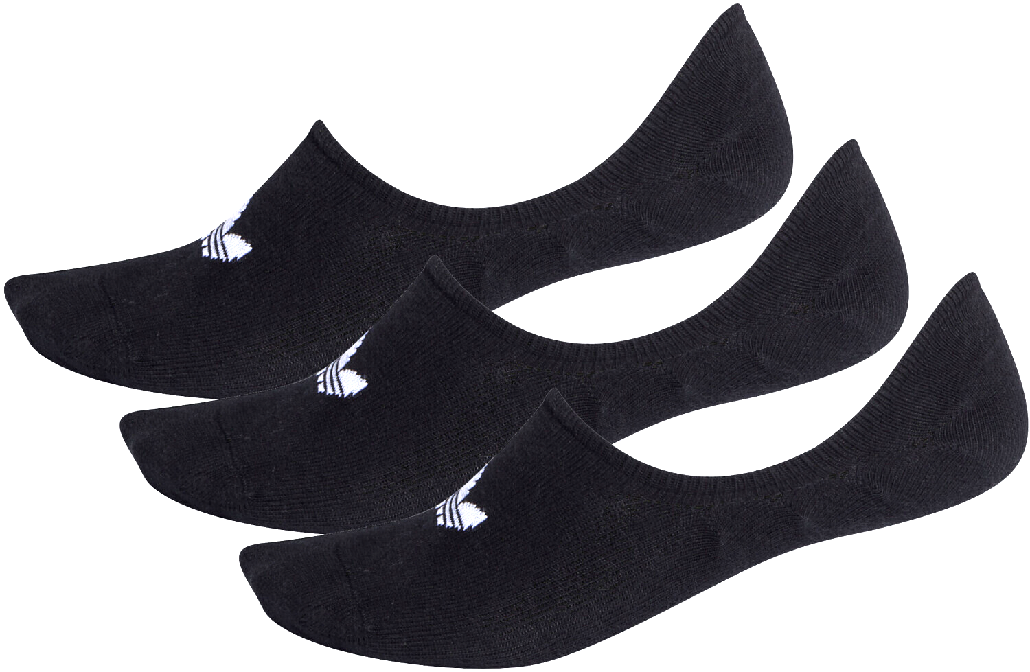 3x Adidas Kurzsocken no show socks schwarz Füßlinge unisex Gr.S,M,L
