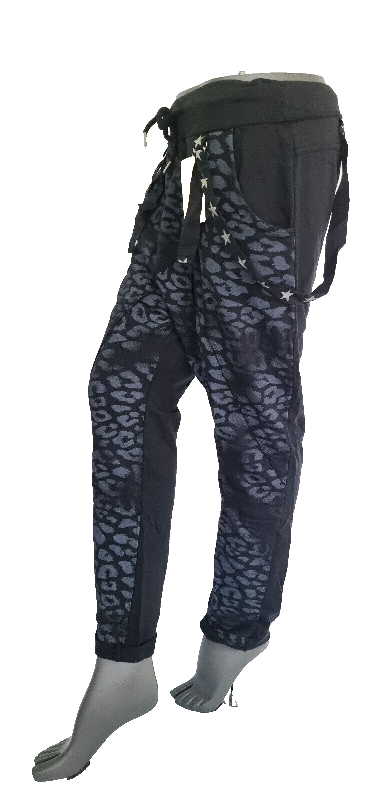 Jogpants Italy Freizeithose Schlupfhose Leopard Harem Boyfriend Gr.34-38 onesize