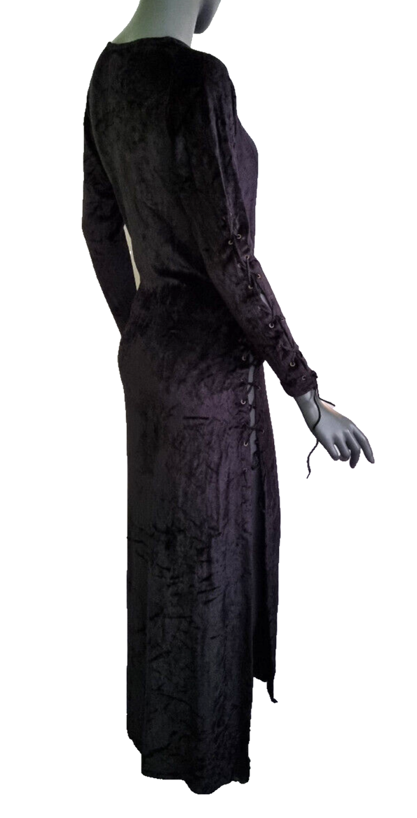 Bäres Gothic  Samtkleid Mantel Maxikleid Mittelalter Gothic Witch  Gr. 36-40