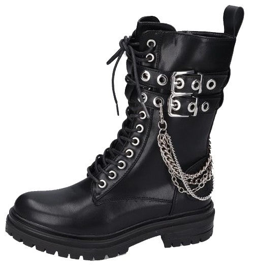 DOCKERS BY GERLI Boots schwarz Ketten Biker Rocker Punk Gr.37