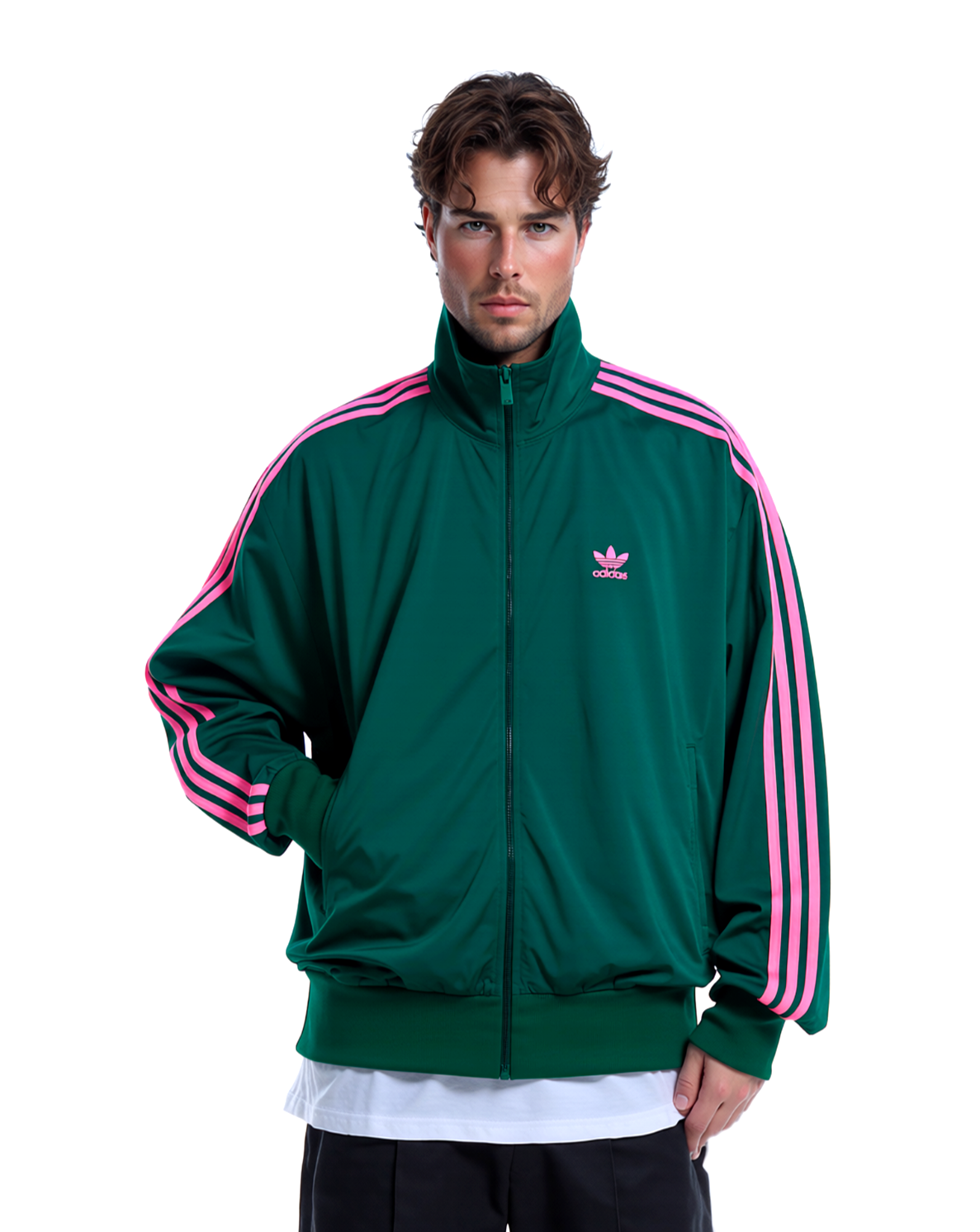 Adidas Originals Firebird Jacke grün pink KA0458 Gr.XL