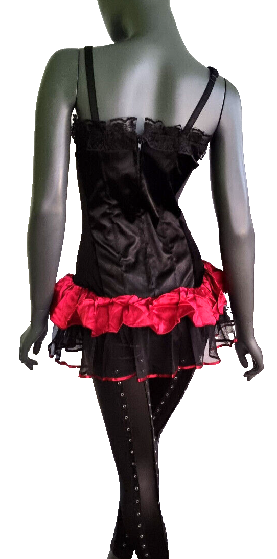 Bäres Stäbchen Corsagentop Spitze Gothic Punk Victorian  schwarz Gr. 36-38