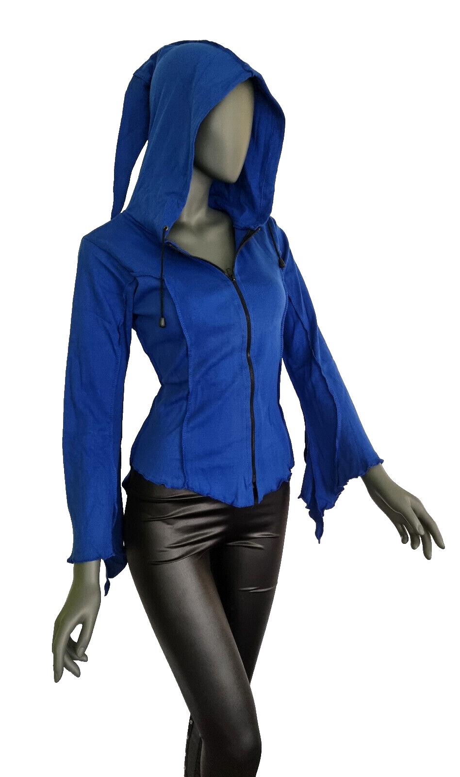 Gugel Shirtjacke Goa Ethno Boho Medieval Hippie schwarz Gr.S/M