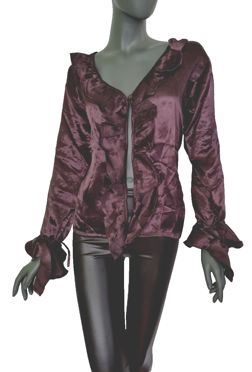 Bäres Steampunk Barock Rokoko Piratin Rüschen Bluse Kostüm Gothic Gr.36-40