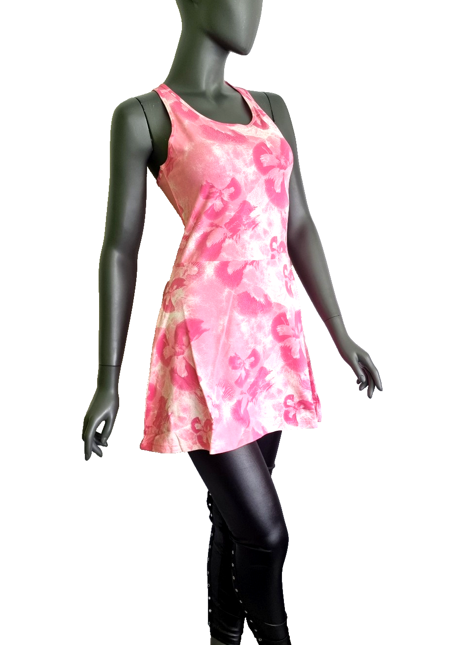 Adidas Damen Floral Graphic Single Jersey Dress rosa pink Gr.S,M,L