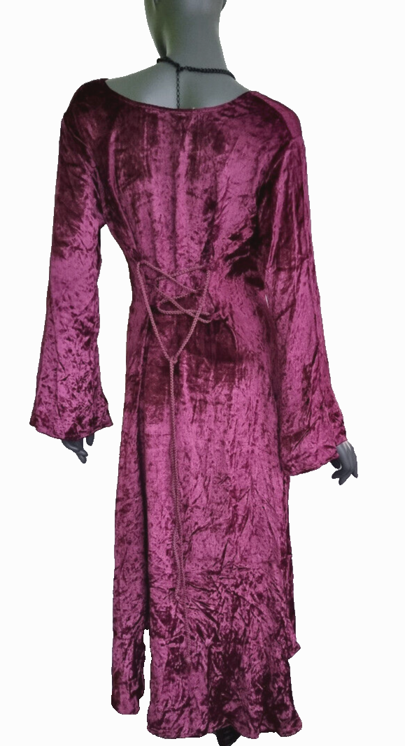 Bäres Vokuhila Samtkleid Maxikleid Mittelalter Gothic Witch  Gr. 42/44