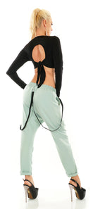 Zeige Bild Damen Harem JogPants Baggy Boyfriend Freizeithose Bänder 34-38 onesize 2