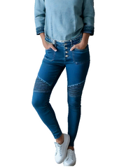 Only Hush Skinny Fit Jeans Bikerlook Mid Waist Gr.L/38