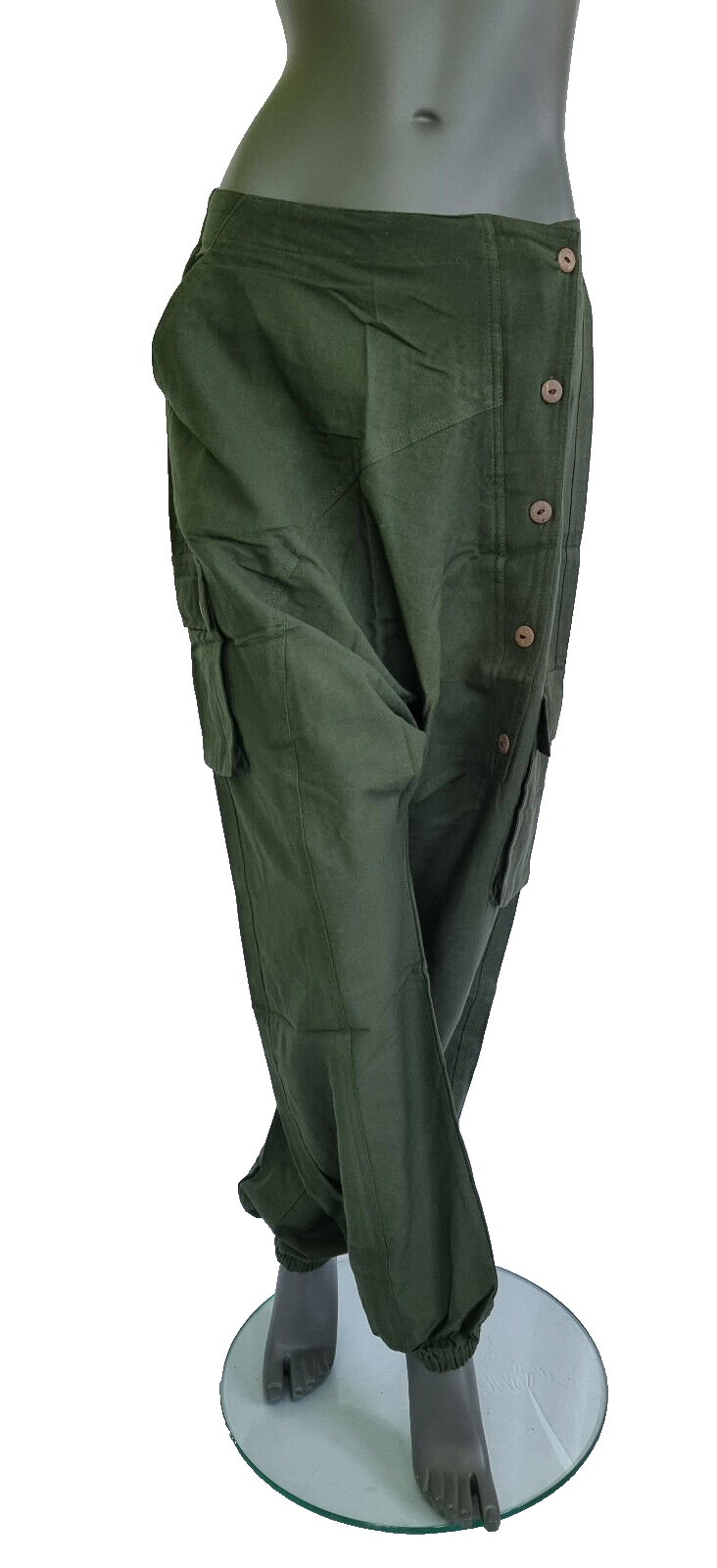 Haremshose Pumphose Aladinhose Pluderhose Yoga Goa Sarouel Baggy braun 34/36