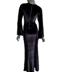 Zeige Bild Bäres Maxirock raffung Samt  victorian gothic schwarz Gr.38/40 3