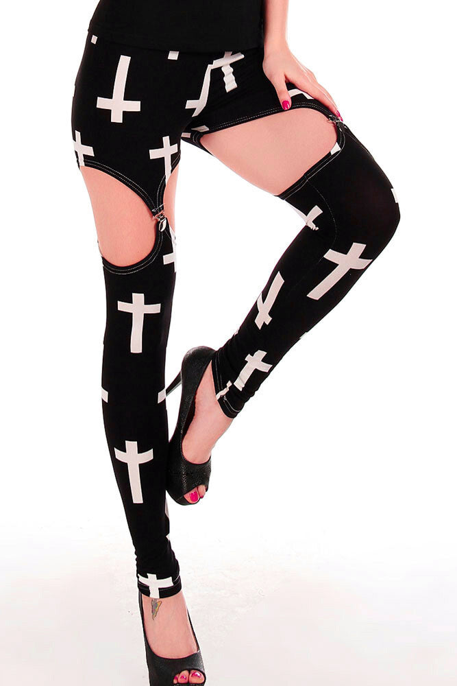 Garter Leggings Gothic Punk Gr.34/36