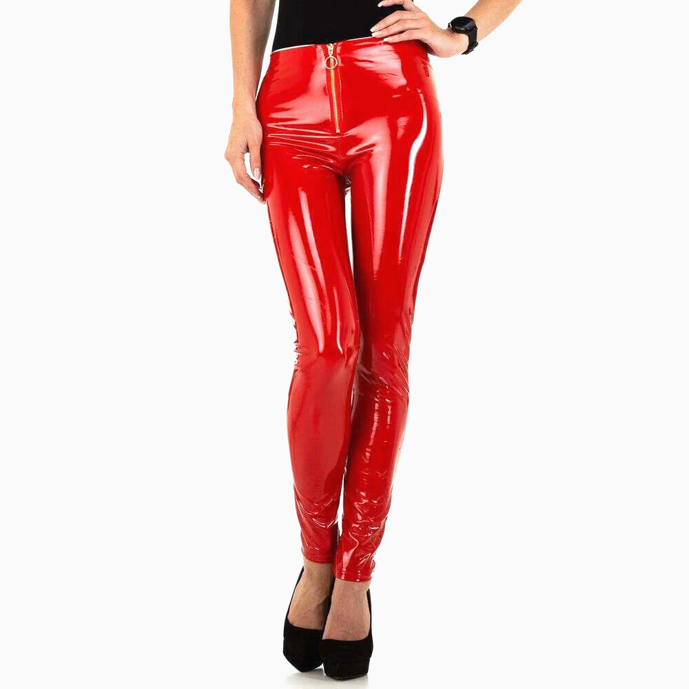 Emma & Ashley Lackhose mit Zipper rot Gr.34