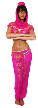Zeige Bild Faschingskostüm Karneval Belly Dancer Haremsdame Bauchtänzerin pink Gr.36/38 2