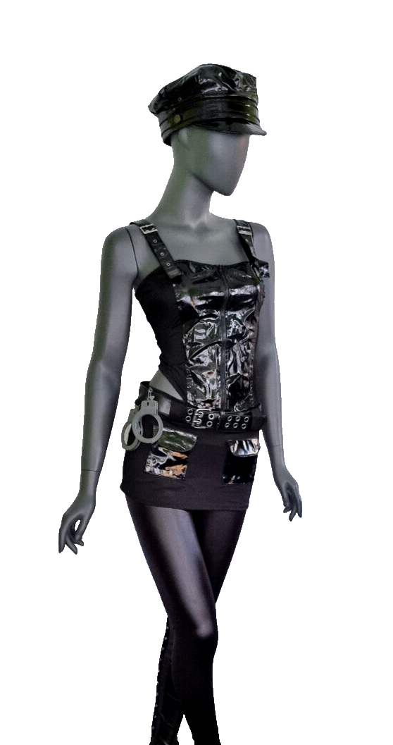 Faschingskostüm Lack Polizistin Karneval Police City Gr.38