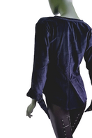 Zeige Bild Bäres Blazer Schnürjacke Edwardian Gothic blau Samtjacke Zipfelärmel Gr. 36-40 4