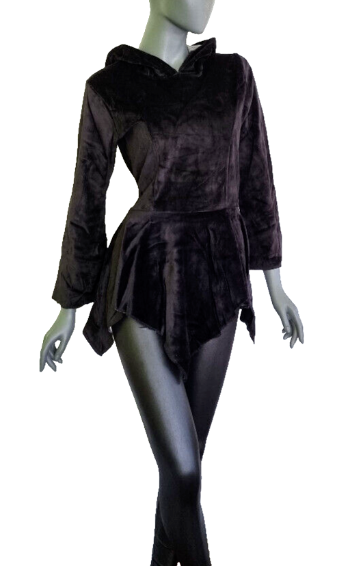 Gugel Nickisweater Vintage Look Mittelalter Gothic Pixie  rot  Gr.34-38 kl.40