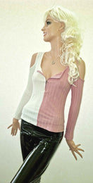 Zeige Bild Bicolor Cut Out Longsleeve Gr.34-40 3