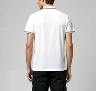 Tommy Hilfiger Tipped Poloshirt Pique weiss Kontraststreifen Gr.2XL