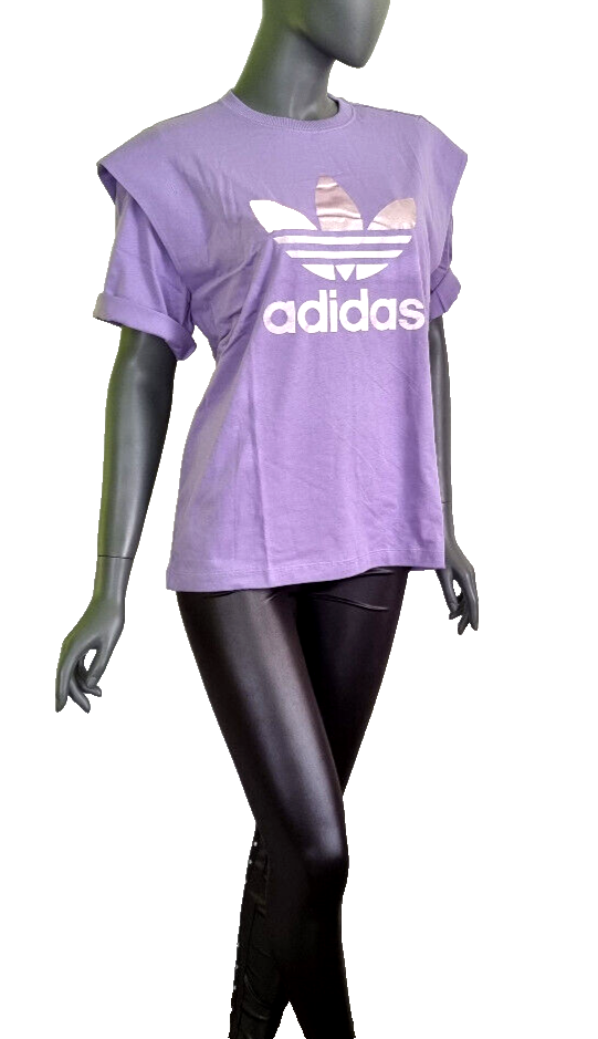 Adidas 2 Teiler Trefoil oversized cut IC7203 violett Gr.M