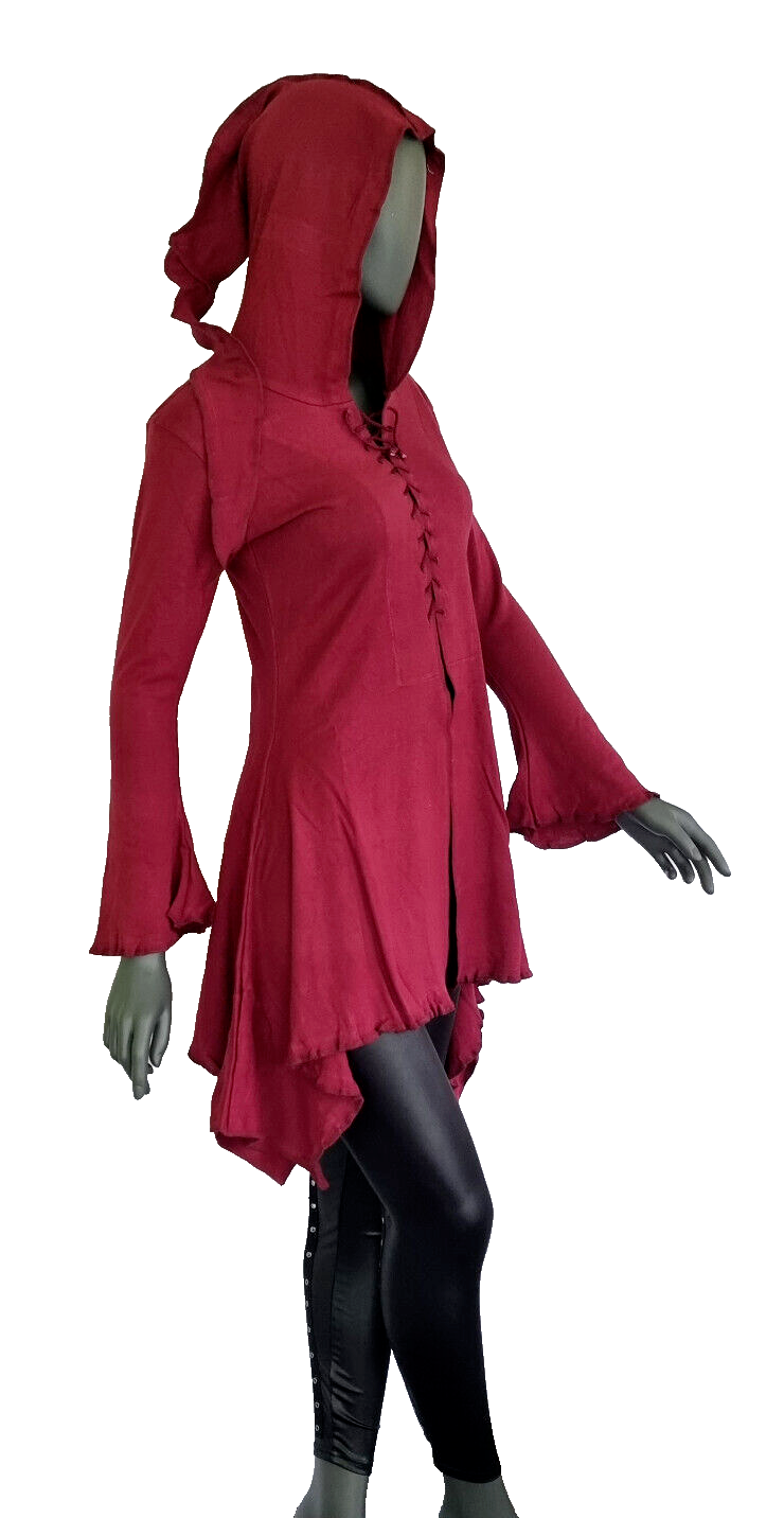 Gugel Zipfeljacke Medieval Gothic Ethno Hippie Witch Pixie  Gr.S/M, L/XL