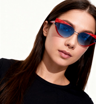 ADIDAS ORIGINALS Damen Sonnenbrille Blau Katzenaugen