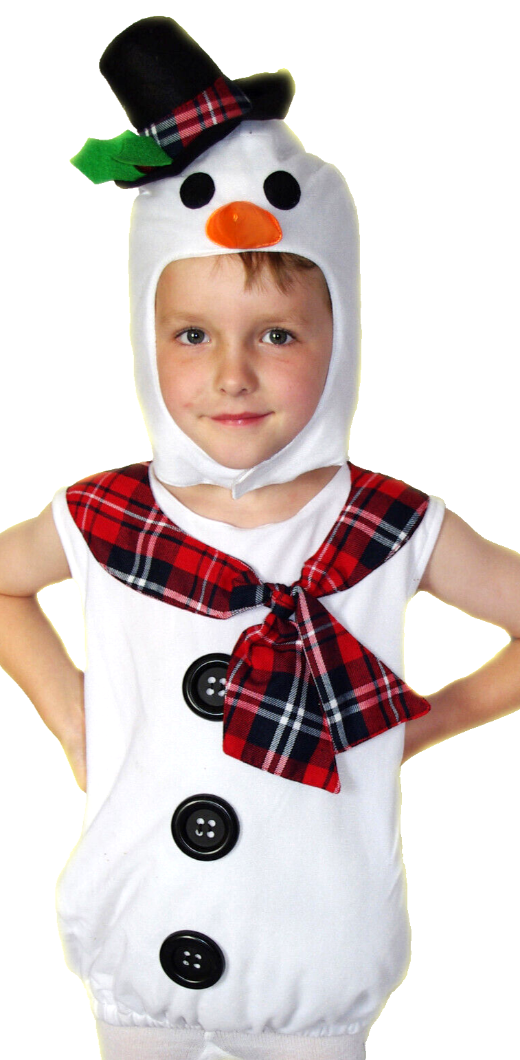 Schneemann Snowman Fasching Karneval Kostüm Gr.92-116