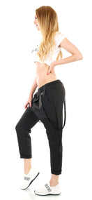 Zeige Bild Damen Harem JogPants Baggy Boyfriend Freizeithose Bänder 34-38 onesize 4