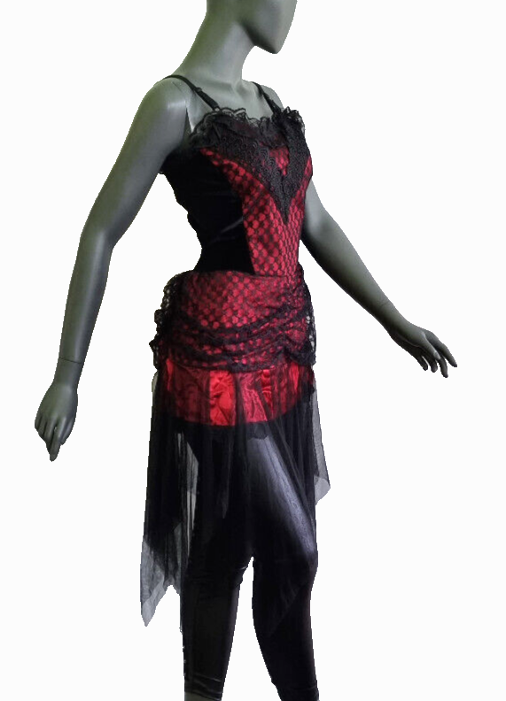 Corsagenkleid Spitze Gothic victorian Witch Zipfelkleid Gr.36-40