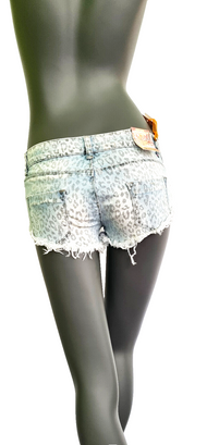 J-Welly Redial Sexy Jeansshorts Low Cut Hotpants Hüftjeans Leopard Gr.36