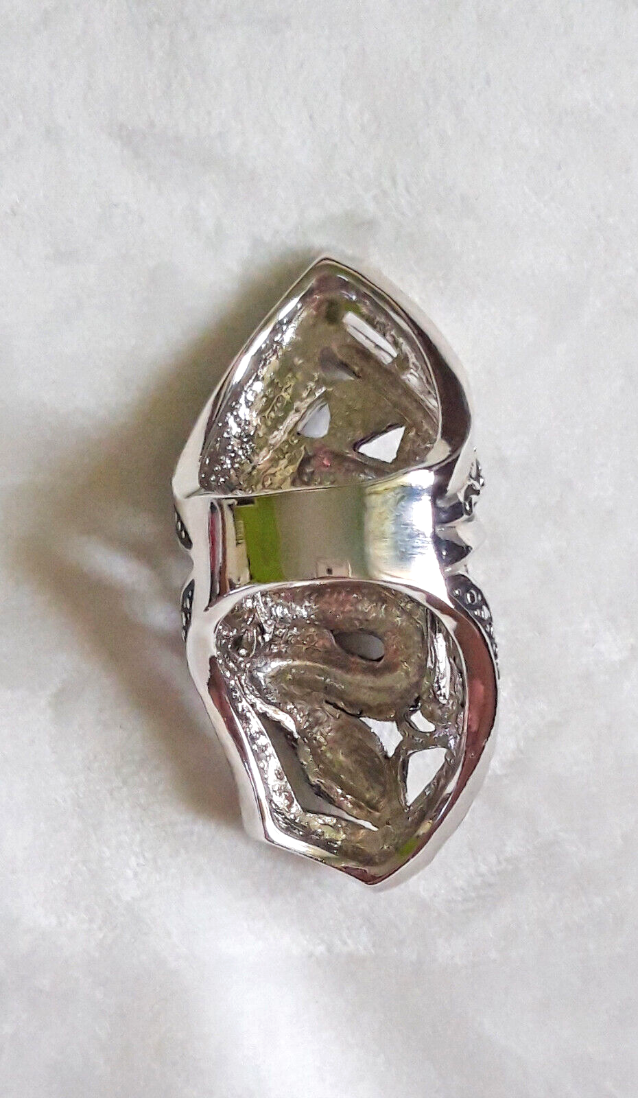 Apart Edelstahlring Snake gross  Schlange Gr.19