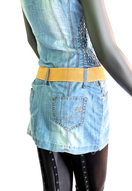 Zeige Bild Clandjones Jeanskleid Minikleid mit Gürtel Gr.36 3