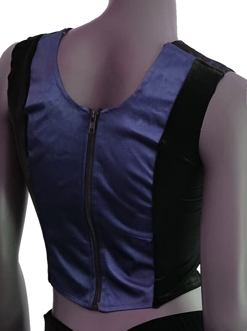 Corsagentop Gothic Punk Medieval Victorian Barock blau Gr. 34/36