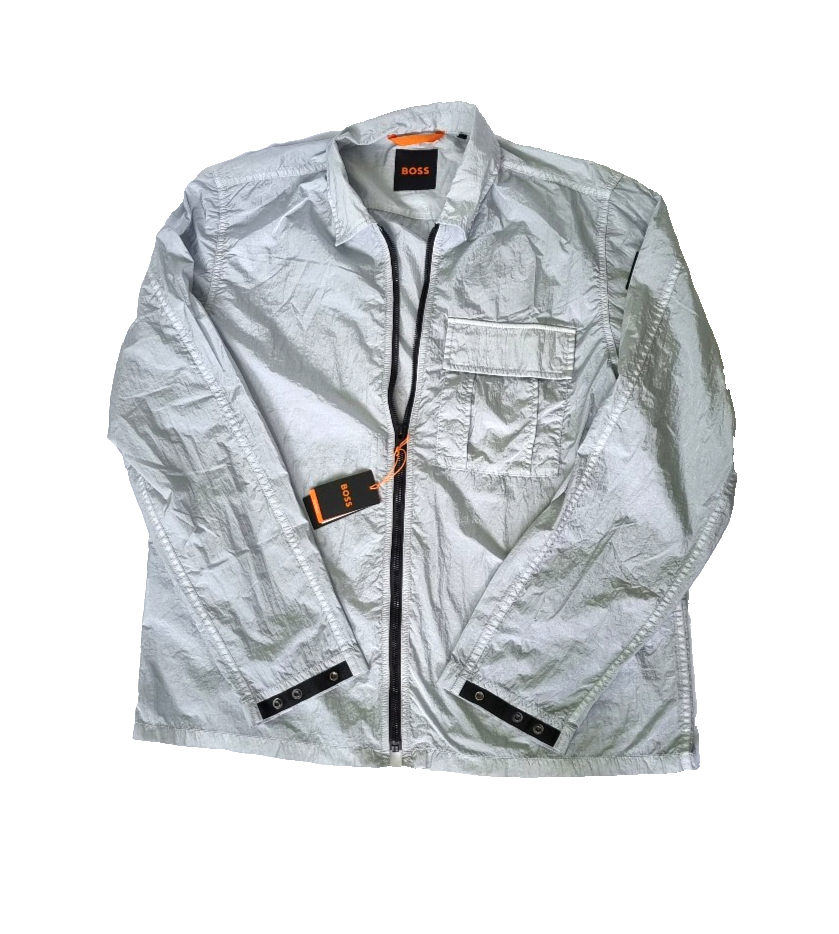 Boss Loony leichte Herren Hemdjacke Crash grau Größe M