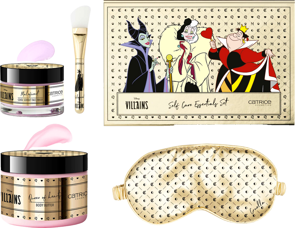 Catrice Cosmetics Disney Villains Gesichtsmaske Bodycreme Schlafmaske Set