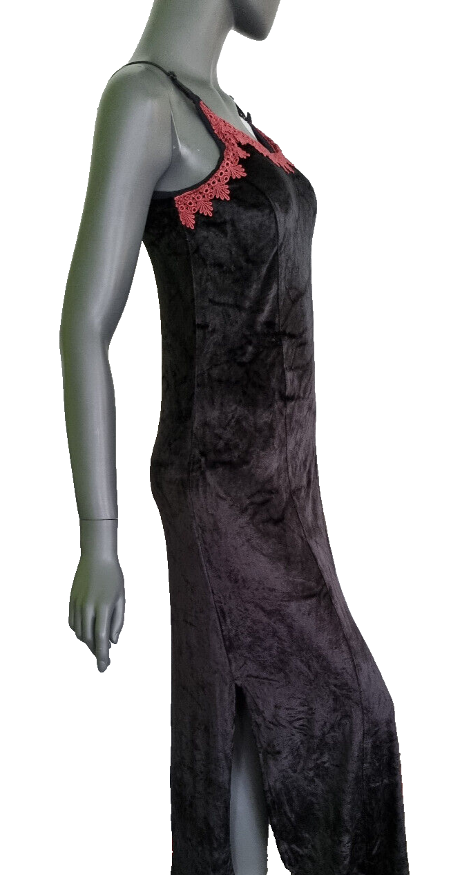 Bäres Nicki-Samtkleid Maxikleid Gothic , Boho stretch Gr. 34-38 freesize