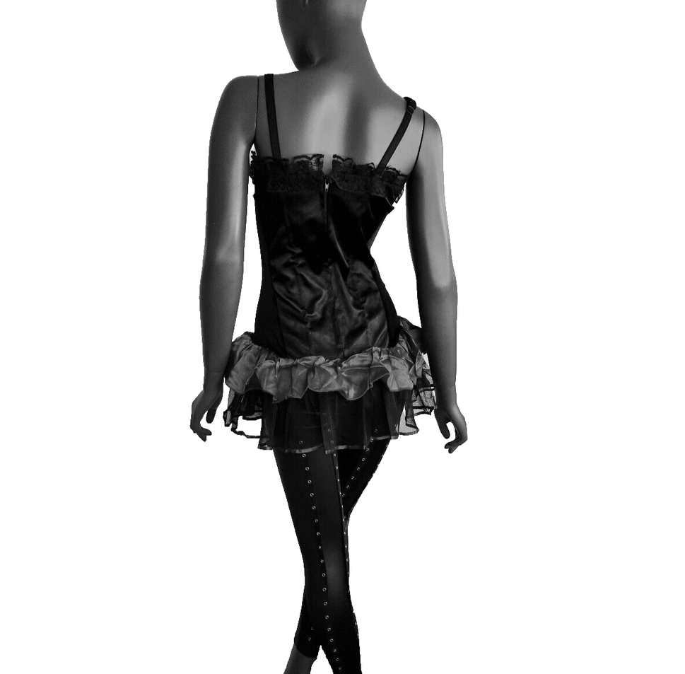 Bäres Stäbchen Corsagentop Spitze Gothic Punk Victorian  schwarz Gr. 36-38