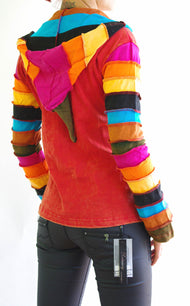 Gugel Patchwork Jacke Nepal Goa Ethno Gr.36-42