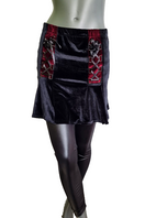 Zeige Bild Minirock Samtrock Schnürung Gothic Punk Rock Dark  Gr.34-38 4
