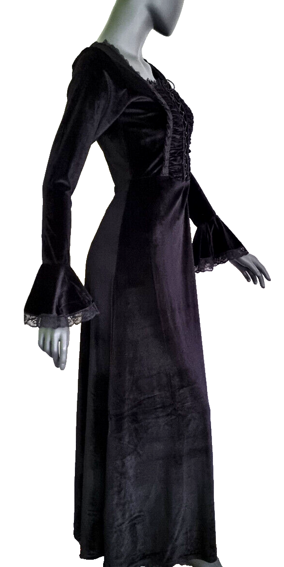 Bäres Empire Gothic  Samtkleid Maxikleid Mittelalter Gothic Witch  Gr. 36/38