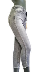 Zeige Bild Only Blush Skinny Fit Jeans used Look 7/8 tel  Glitzer Seitenstreifen Gr.S 32-34 2