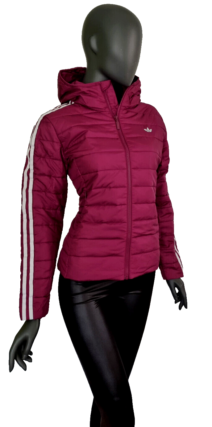 Adidas Übergangsjacke gefüttert slim Jacket Steppjacke beere HS 6769 Gr.36