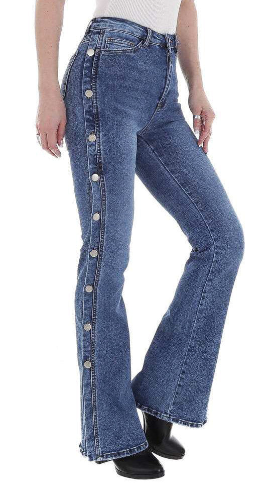 Sexy Bootcut Skinny Flare Jeans mit  Knöpfen Gr.34-40