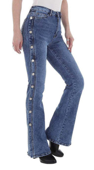 Sexy Bootcut Skinny Flare Jeans mit  Knöpfen Gr.34-40