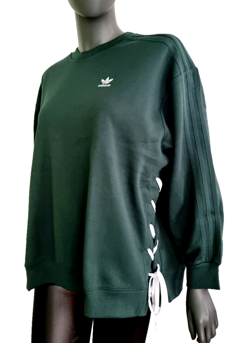 Adidas Sweatshirt Laced Crew HK5056 Schnürung Oversize Gr.38/40