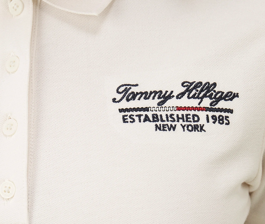 Tommy Hilfiger SLIM SCRIPT GRAPHIC - Poloshirt ancient white XL 38-40