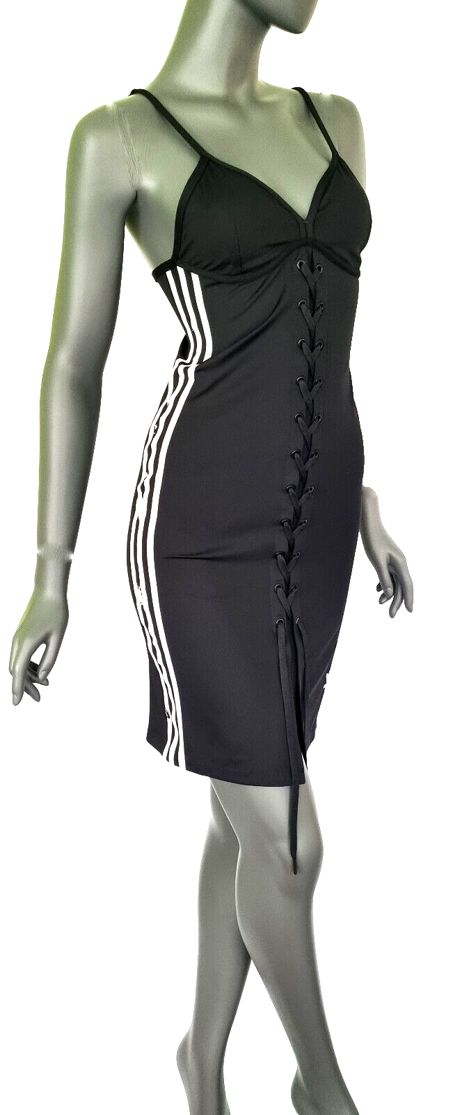 Adidas Kleid Laced HK5084 Strap Dress Schnürung Gr.32-44